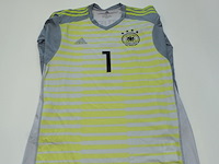 Wedstrijd gedragen manuel neuer shirt - duitsland adidas, geel/grijs, l - afbeelding 2 van  2