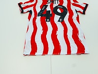 Wedstrijd gedragen milan smit shirt - stoke city macron, rood/wit, gesigneerd, l - afbeelding 1 van  2