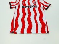 Wedstrijd gedragen milan smit shirt - stoke city macron, rood/wit, gesigneerd, l - afbeelding 2 van  2