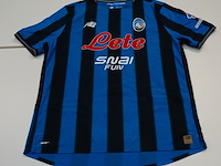 Wedstrijd gedragen mitchell bakker shirt - atalanta bergamo new balance, blauw/zwart, gesigneerd, m - afbeelding 2 van  2