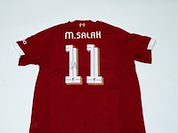 Wedstrijd gedragen mo salah shirt – liverpool fc adidas, rood, gesigneerd, xl