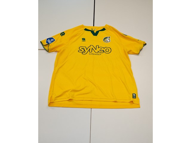 Wedstrijd gedragen mohammed ihattaren shirt - fortuna sittard robey, geel/grijs, gesigneerd, xl - afbeelding 2 van  2