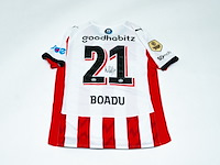 Wedstrijd gedragen myron boadu shirt - psv puma, rood/wit, gesigneerd, l