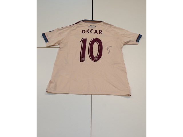 Wedstrijd gedragen oscar gloukh shirt - ajax adidas, crème, gesigneerd, m - afbeelding 1 van  2