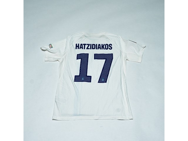 Wedstrijd gedragen pantelis hatzidiakos shirt - griekenland nike, wit, gesigneerd, l - afbeelding 1 van  2
