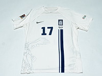 Wedstrijd gedragen pantelis hatzidiakos shirt - griekenland nike, wit, gesigneerd, l - afbeelding 2 van  2