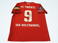 Wedstrijd gedragen ricky van wolfswinkel shirt - fc twente castore, rood, gesigneerd, l