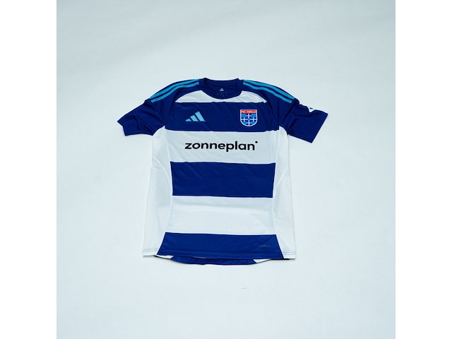 Wedstrijd gedragen ryan thomas shirt - pec zwolle adidas, blauw/wit, gesigneerd, s - afbeelding 2 van  2