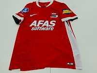 Wedstrijd gedragen sven mijnans shirt - az alkmaar nike, rood, gesigneerd, l - afbeelding 2 van  2