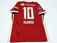 Wedstrijd gedragen sven mijnans shirt - az alkmaar nike, rood, gesigneerd, l