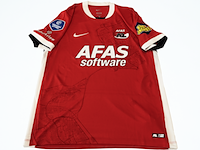 Wedstrijd gedragen sven mijnans shirt - az alkmaar nike, rood, gesigneerd, l - afbeelding 2 van  2