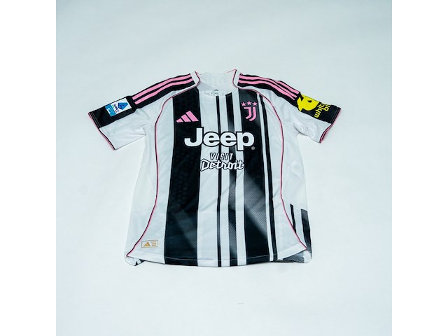Wedstrijd gedragen teun koopmeiners shirt – juventus adidas, zwart/wit, gesigneerd, l - afbeelding 2 van  2