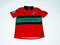 Wedstrijd gedragen thomas ouwejan shirt - nec robey, rood/groen/zwart, gesigneerd, m - afbeelding 2 van  2