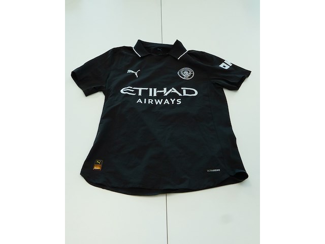 Wedstrijd gedragen tijjani reijnders shirt - manchester city puma, zwart, l - afbeelding 2 van  2