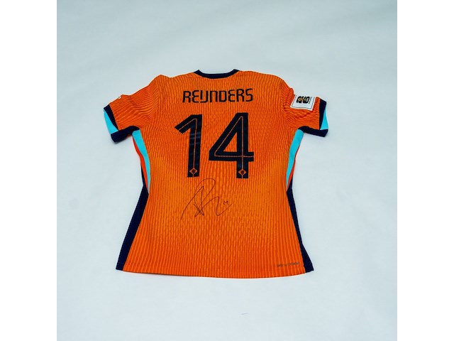Wedstrijd gedragen tijjani reijnders shirt – nederlands elftal nike, oranje, gesigneerd, l - afbeelding 1 van  2