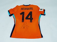 Wedstrijd gedragen tijjani reijnders shirt – nederlands elftal nike, oranje, gesigneerd, l