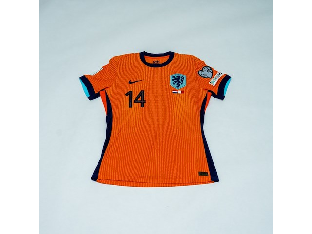 Wedstrijd gedragen tijjani reijnders shirt – nederlands elftal nike, oranje, gesigneerd, l - afbeelding 2 van  2