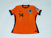 Wedstrijd gedragen tijjani reijnders shirt – nederlands elftal nike, oranje, gesigneerd, l - afbeelding 2 van  2