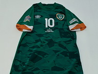 Wedstrijd gedragen troy parrott shirt - ierland umbro, groen, gesigneerd, l - afbeelding 2 van  2