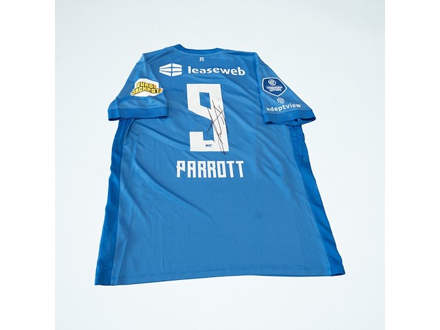 Wedstrijd gedragen troy parrott shirt – az alkmaar nike, blauw, gesigneerd, l - afbeelding 1 van  2