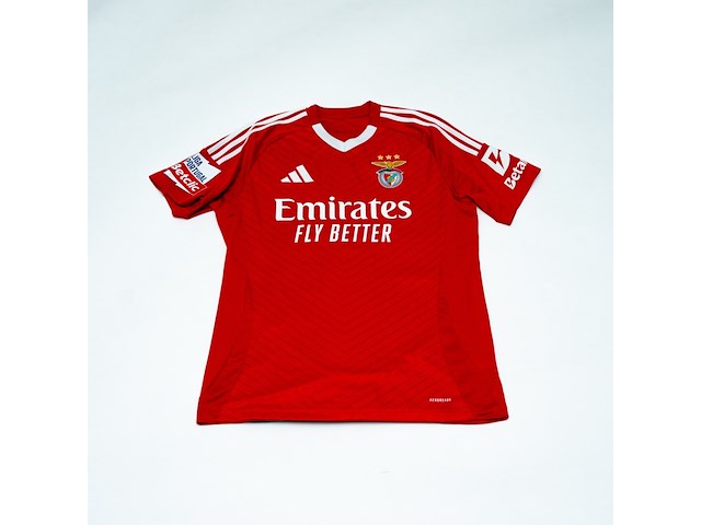 Wedstrijd gedragen vangelis pavlidis shirt – benfica adidas, rood, gesigneerd, l - afbeelding 2 van  2