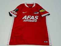 Wedstrijd gedragen wouter goes shirt - az alkmaar nike, rood, gesigneerd, l - afbeelding 2 van  2