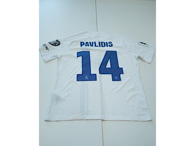 Wedstrijdshirt vangelis pavlidis griekse nationale elftalshirt, nike, wit/blauw, l - afbeelding 1 van  2