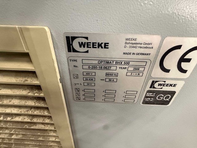 Weeke / optimat - 2008 - bhx 500 - cnc doorvoer bewerkingscentrum 5-zijdig boren & frezen - afbeelding 9 van  17