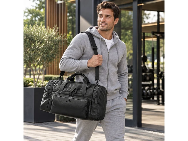 Weekendtas dr amsterdam, black - afbeelding 5 van  6
