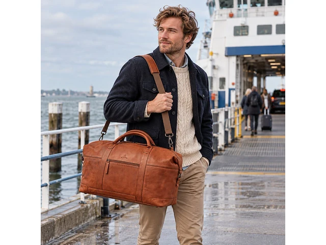 Weekendtas dr amsterdam, camel - afbeelding 5 van  6