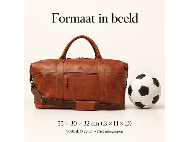 Weekendtas dr amsterdam, camel - afbeelding 6 van  6