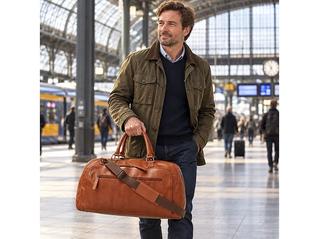 Weekendtas dr amsterdam, camel - afbeelding 5 van  6