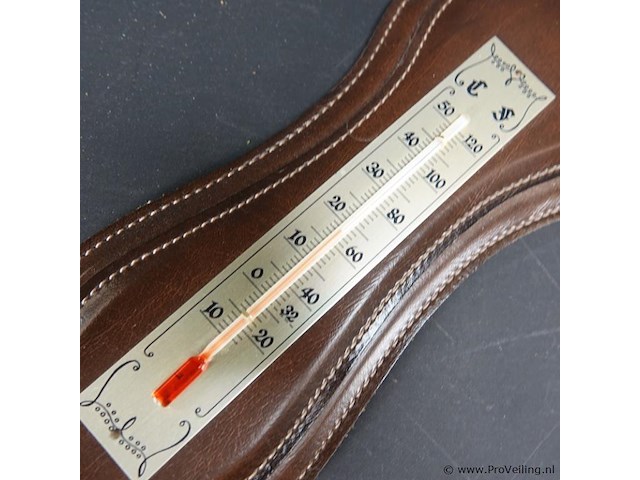 Weerstation in lederen montuur - afbeelding 3 van  5