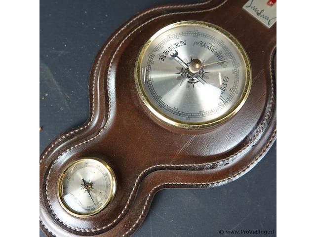 Weerstation in lederen montuur - afbeelding 4 van  5