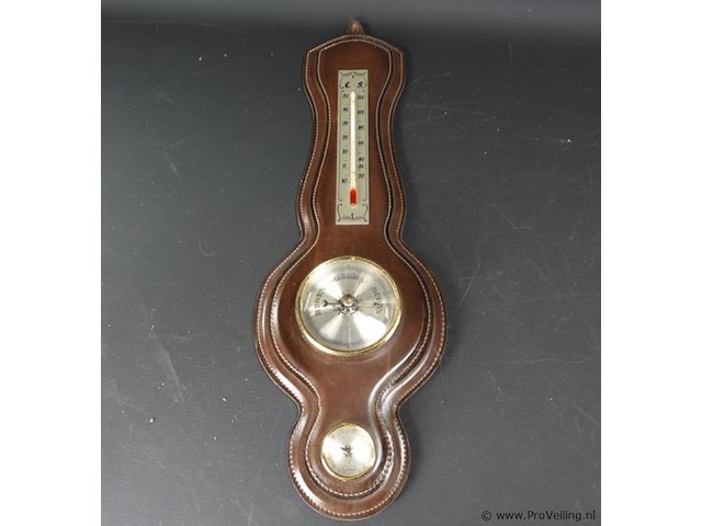 Weerstation in lederen montuur - afbeelding 2 van  5