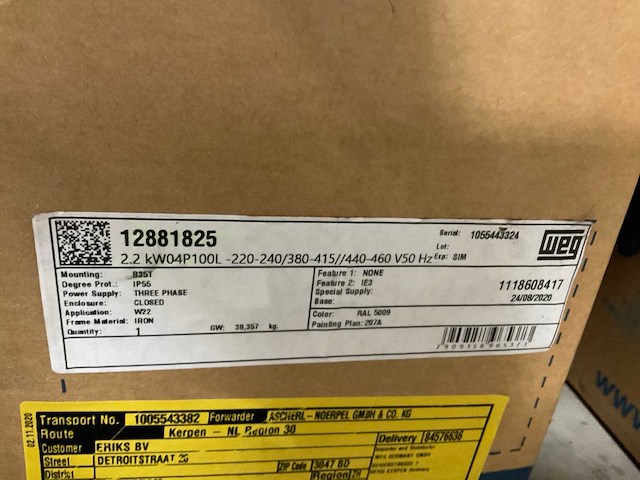 Weg elektromotor (2x) - afbeelding 1 van  2