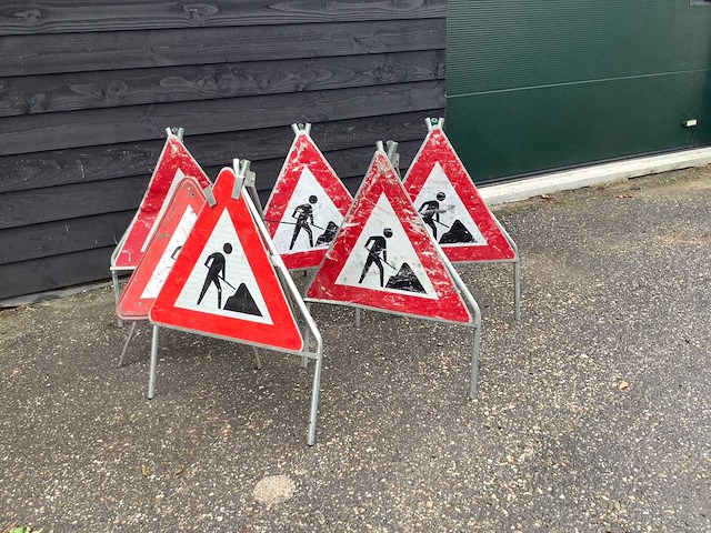 Wegwerkzaamheden borden overige aannemersmateriaal (6x) - afbeelding 1 van  3