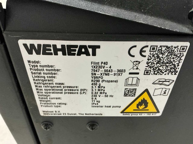 Weheat flint p40 warmtepomp - afbeelding 4 van  6