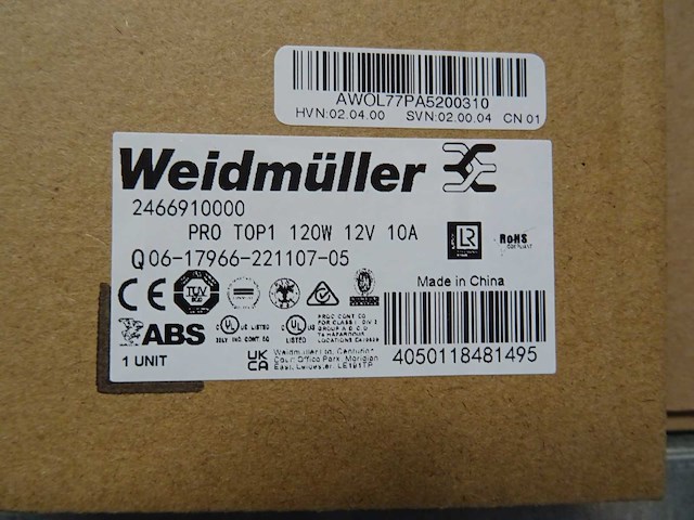 Weidmüller - pro top1 120w 12v 10a - power supply (4x) - afbeelding 3 van  3