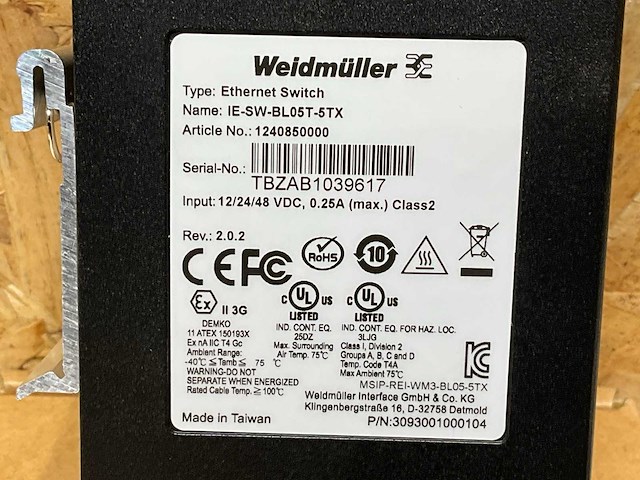 Weidmuller unmanaged fast ethernet switch - afbeelding 7 van  7