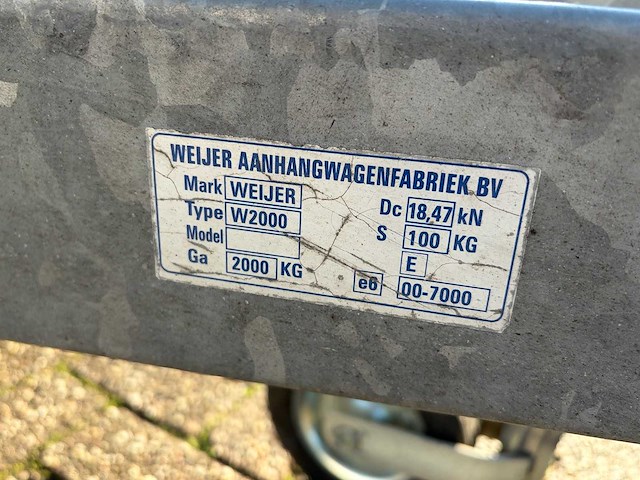 Weijer - w2000f - 2008 - paardentrailer - afbeelding 19 van  19