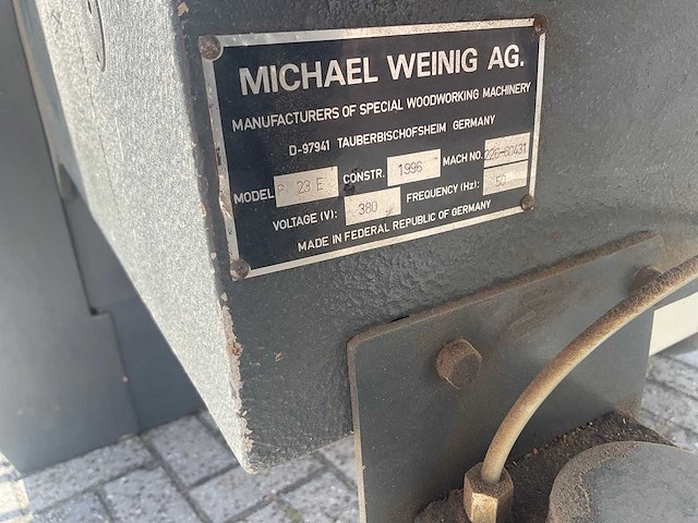 Weinig - 1996 - profimat p 23 e - vierzijdige profileer- en schaafmachine - afbeelding 6 van  15