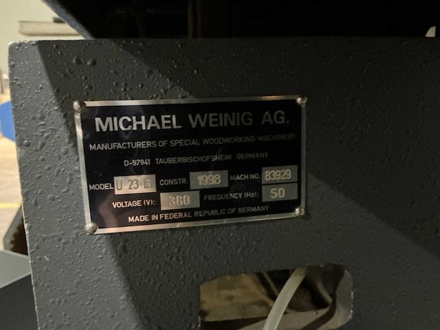 Weinig - 1998 - unimat 23el - vierzijdige profileer- en schaafmachine - afbeelding 5 van  10