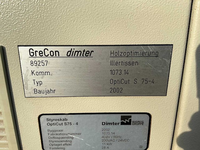 Weinig - 2002 - opticut s75-1 - afkortcirkelzaagmachine - afbeelding 18 van  26