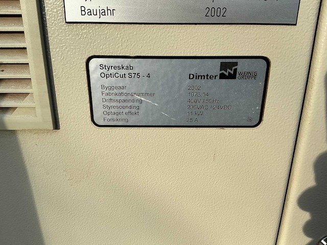 Weinig - 2002 - opticut s75-1 - afkortcirkelzaagmachine - afbeelding 19 van  26