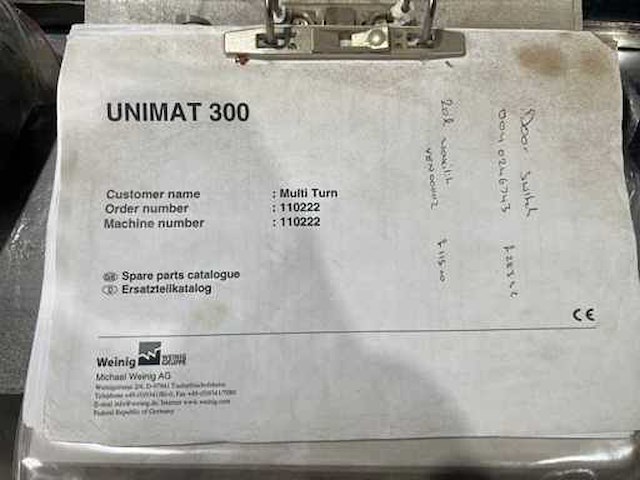 Weinig - 2007 - unimat 300 - vierzijdige profileer- en schaafmachine - afbeelding 7 van  21