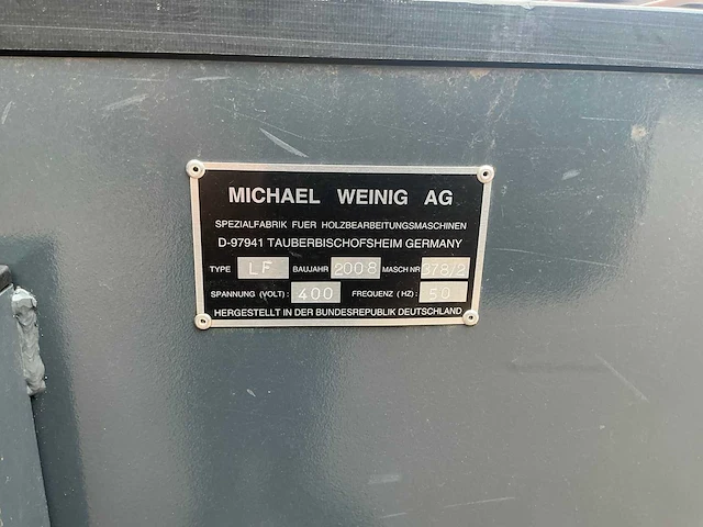 Weinig lf - 2008 - transportband - afbeelding 7 van  11