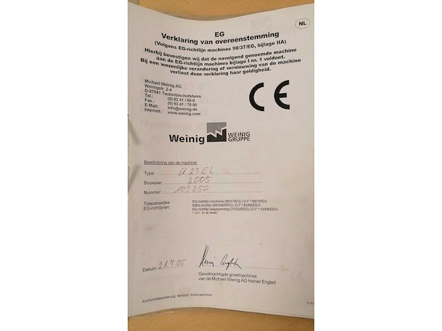 Weinig unimat 23 el vierzijdige schaafmachine - afbeelding 3 van  3