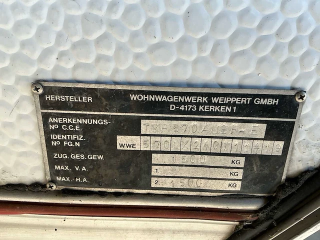 Weippert 570 ausf caravan - afbeelding 8 van  18