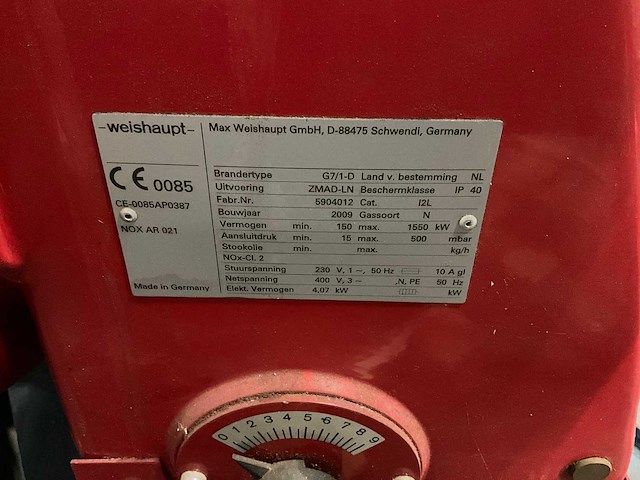 Weishaupt stoomketel onderdelen - afbeelding 9 van  12